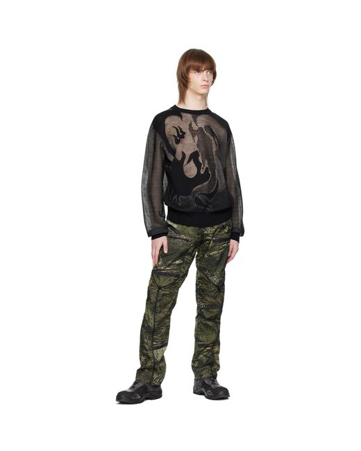 OLLY SHINDER Black Khaki Convertible Cargo Pants for men