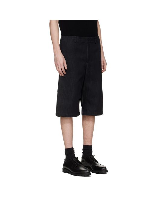 Rier Black Antique Gabardine Shorts for men