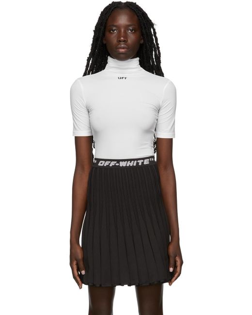 Off-White c/o Virgil Abloh Synthetic Off- Stamp Logo Second Skin Short Sleeve Turtleneck in 
