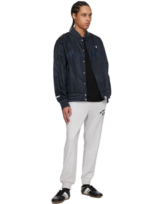 Aape By A Bathing Ape White 'Aape' Basic Sweatpants for men