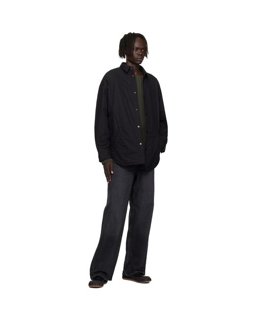 Acne Black Button-Up Overshirt for men