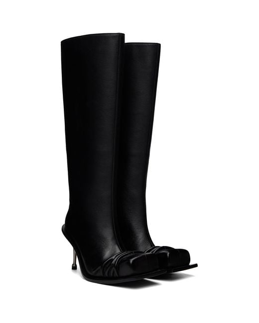 FIDAN NOVRUZOVA Black Stiletto Heel Classic Square Toe Boots