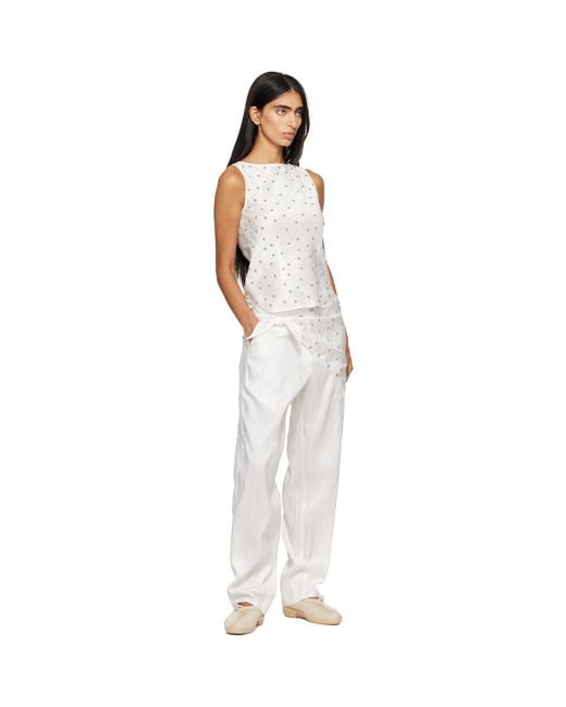 RESCHA White Ssense Exclusive Dolly Scarf