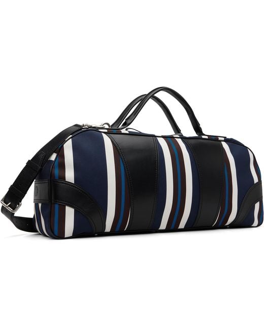 Dries Van Noten Black Canvas Weekend Bag for men