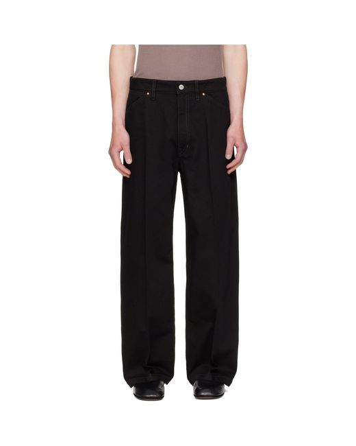 Lemaire Black Wide Jeans for men