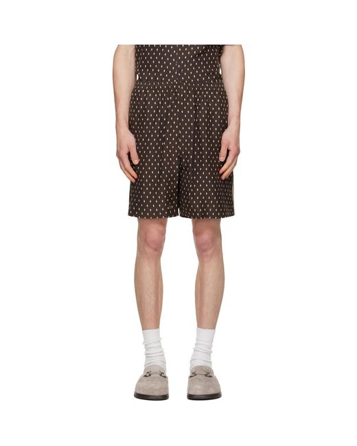 Ferragamo Black Silk Bermuda Shorts for men