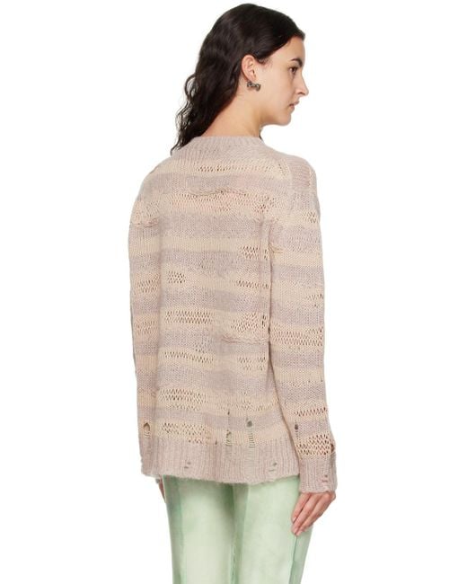 Acne Multicolor Distressed Sweater