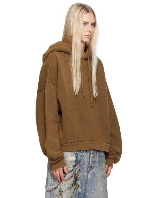 Acne Brown Tan Garment-Dyed Hoodie