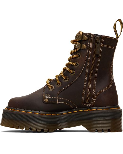 Dr. Martens Brown Jadon Arc Platform Boots