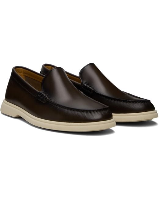 Boss Black Emed-Logo Leather Loafers for men