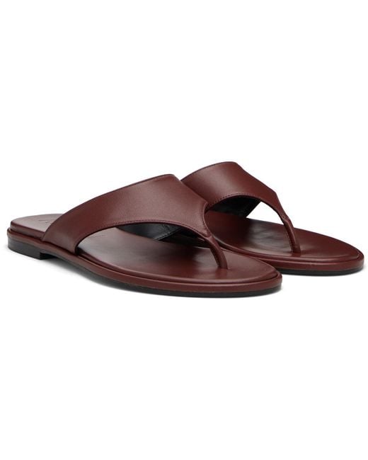 Aeyde Black Burgundy Amaya Thong Sandals
