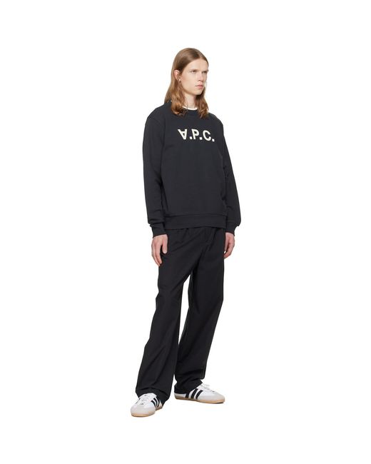 A.P.C. Black Standard Grand 'Vpc' Sweatshirt for men