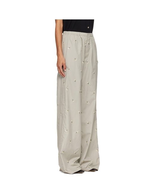 Rier Gray Crocus Edelweiss Popeline Trousers