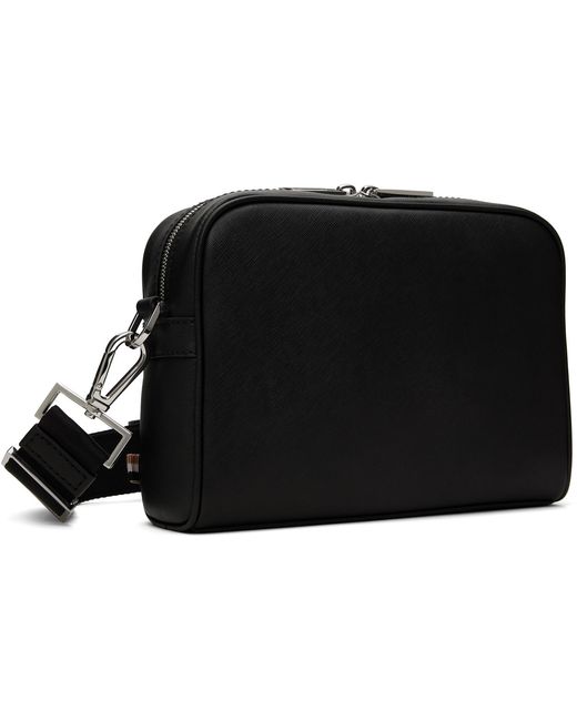 Boss Black Saffiano Leather Bag for men