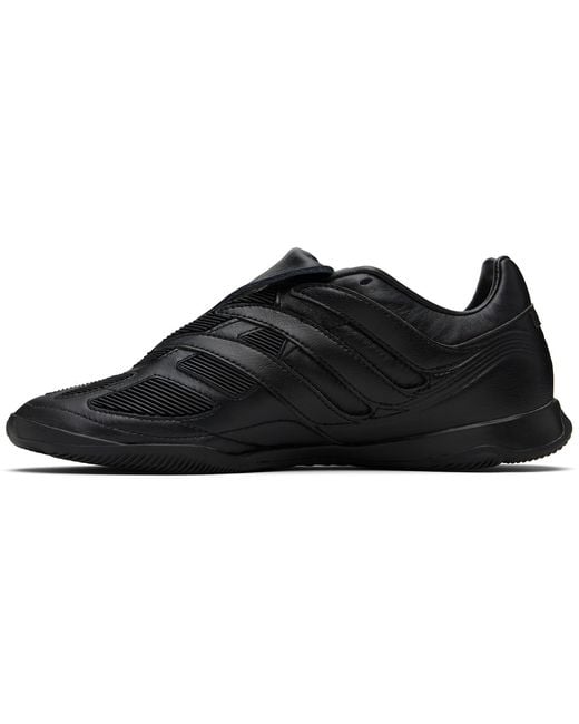 Y-3 Black Leather Predator Precision Sneakers for men