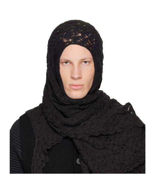 Homme Plissé Issey Miyake Black Branches & Leaves May Scarf for men