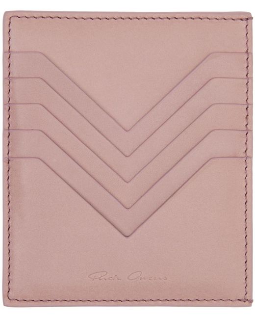 Porte-cartes carré rose Rick Owens pour homme en coloris Pink