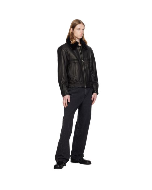 MMIC Black Gleam Trace Jeans for men