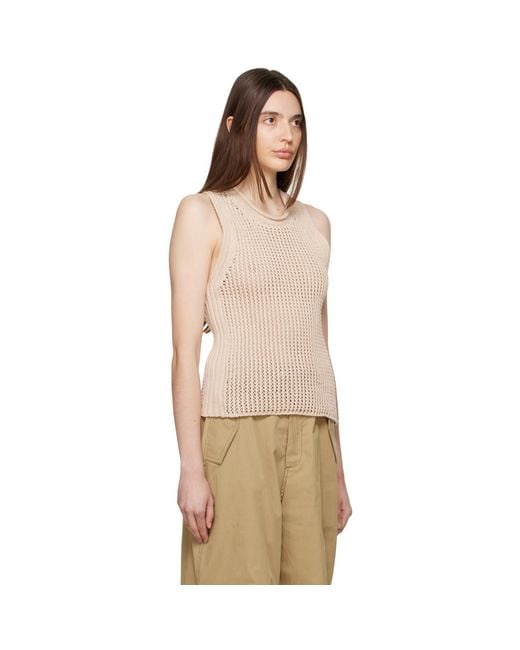 Dion Lee Off-white Grid Tank Top