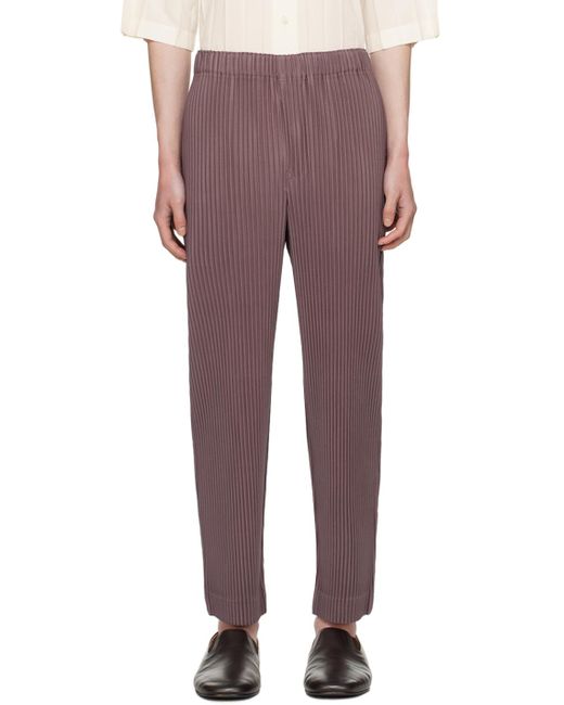 Homme Plissé Issey Miyake Red Homme Plissé Issey Miyake Purple Monthly Color January Trousers for men