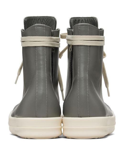 Rick Owens Gray Temple Sneakers