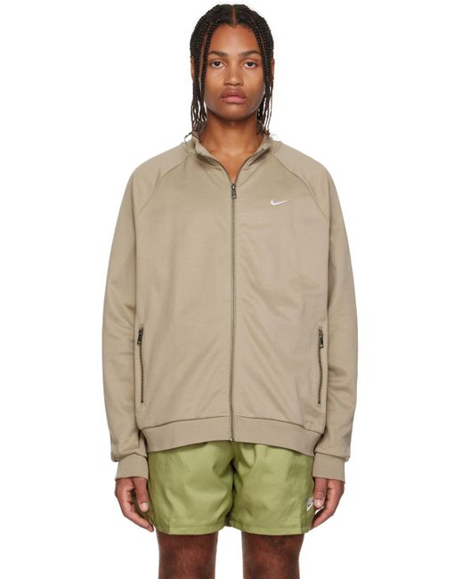 Nike Cotton Khaki Authentics Track Jacket for Men | Lyst Canada