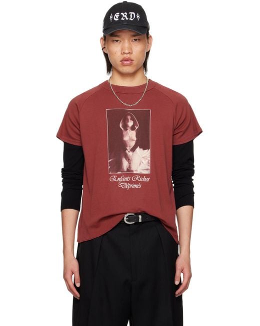 Enfants Riches Deprimes Red Whisper T-shirt for men