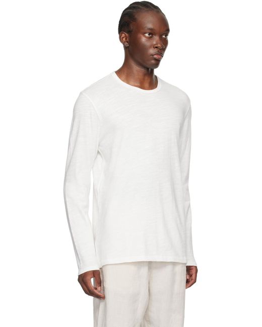 Ragbone t-shirt à manches longues blanc en coton flammé Rag & Bone pour homme en coloris Black
