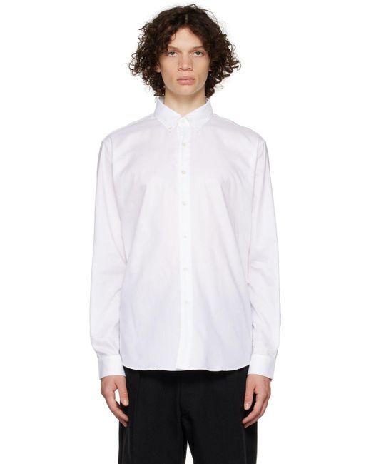 Maison Margiela Cotton White Buttonup Shirt for Men Lyst