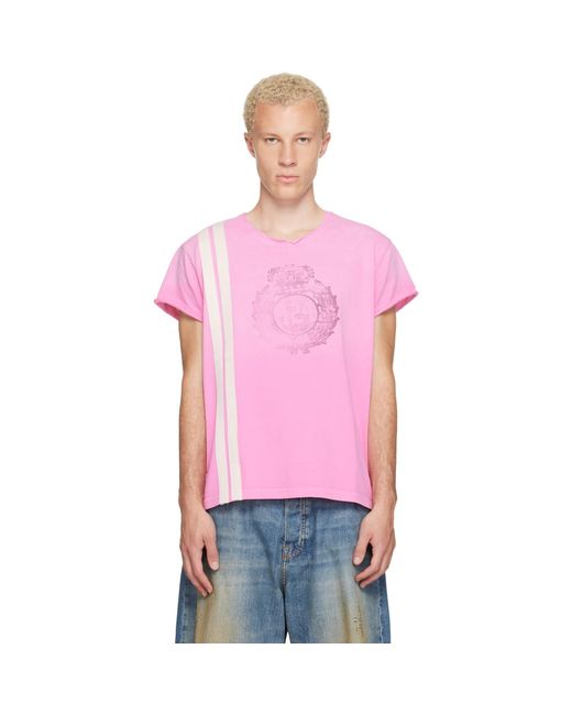 424 Pink Capped Thermal T-Shirt for men