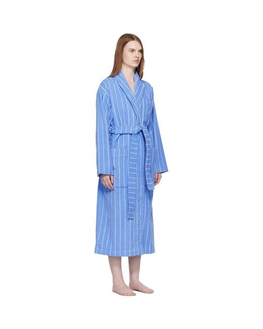 Tekla Blue Terry Classic Bathrobe