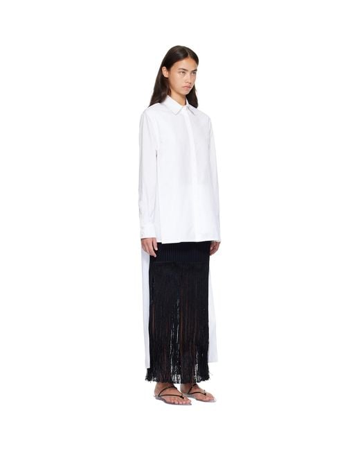 Alaïa White Asymmetric Cotton Shirt