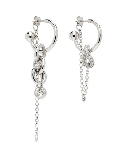 Justine Clenquet White Abel Earrings