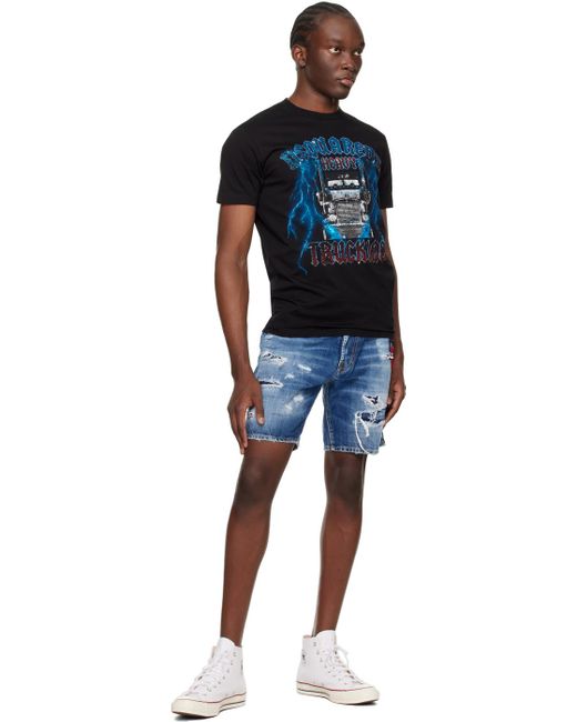 DSquared² Blue Dsqua2 Marine Denim Shorts for men