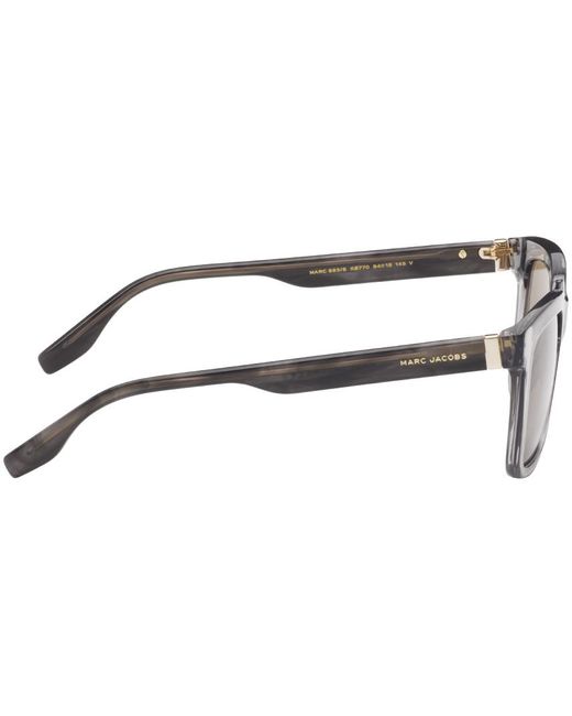 Marc Jacobs Black Gray Square Sunglasses for men