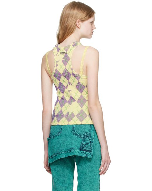 ANDERSSON BELL Green Puffy Heart Saver Tank Top