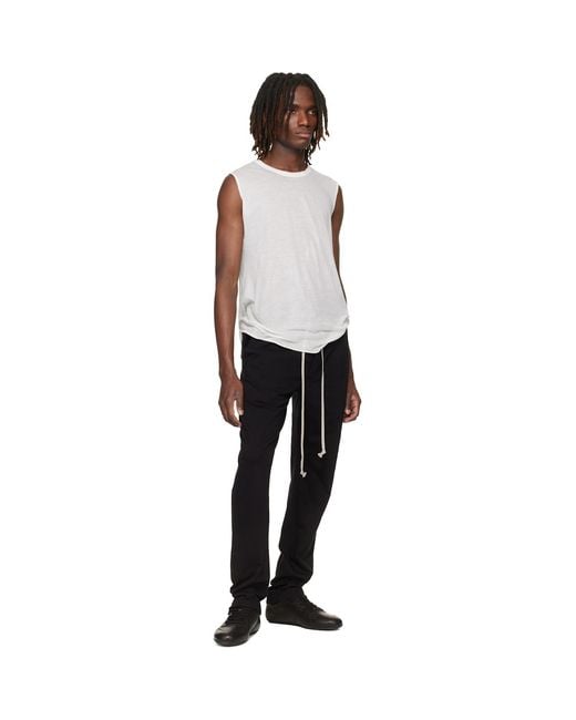 Rick Owens Black Temple Berlin Drawstring Sweatpants for men