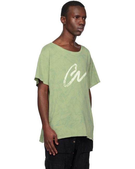 Greg Lauren Green 'gl' T-shirt for men