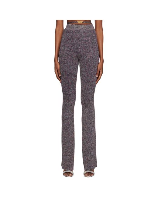 Gcds Blue Multicolor Ribbed Lounge Pants