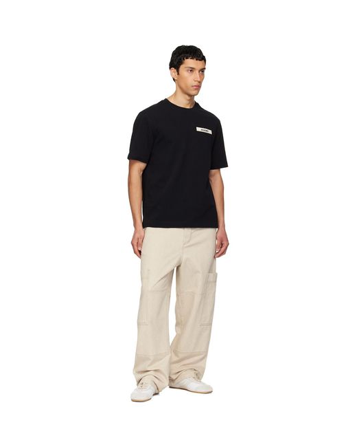 Jacquemus Black Les Classiques 'The Gros Grain' T-Shirt for men