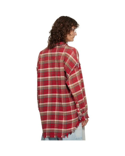 R13 Ssense Exclusive Shredded Seam Drop Neck Shirt