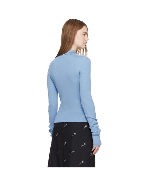 Rier Blue Fine Rib Polo