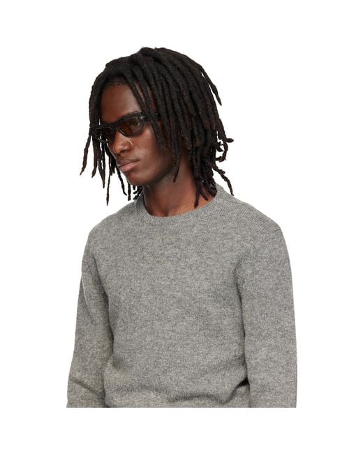 Gucci Natural Rectangular Logo Sunglasses for men