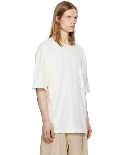 Lemaire White Boxy Short Sleeve T-Shirt for men