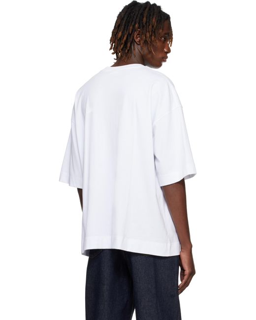T-Shirt Surdimensionné Blanc Dries Van Noten pour homme en coloris White
