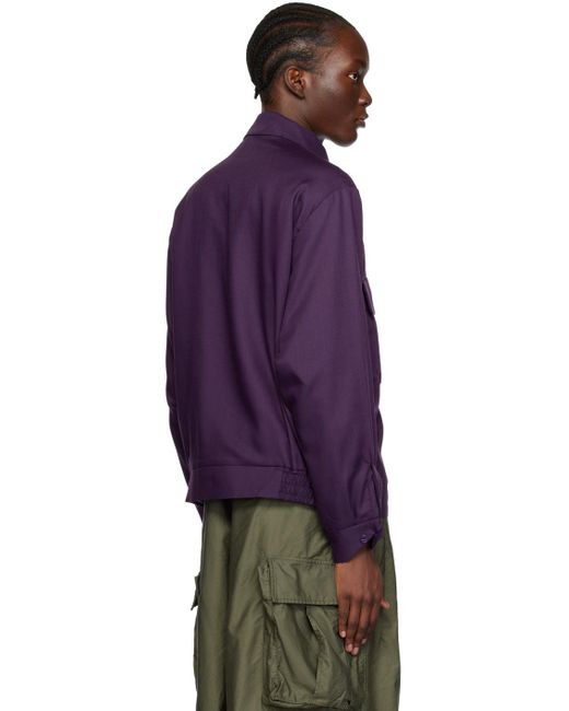 Needles Purple Embroidered Jacket for men