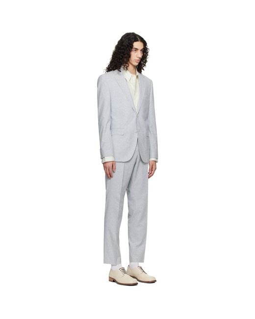 Boss Black Two-Piece Regular-Fit Stretch Bouclé Suit for men