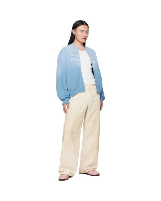 Acne Natural Off- 1981 U Trafalgar Leather Jeans for men
