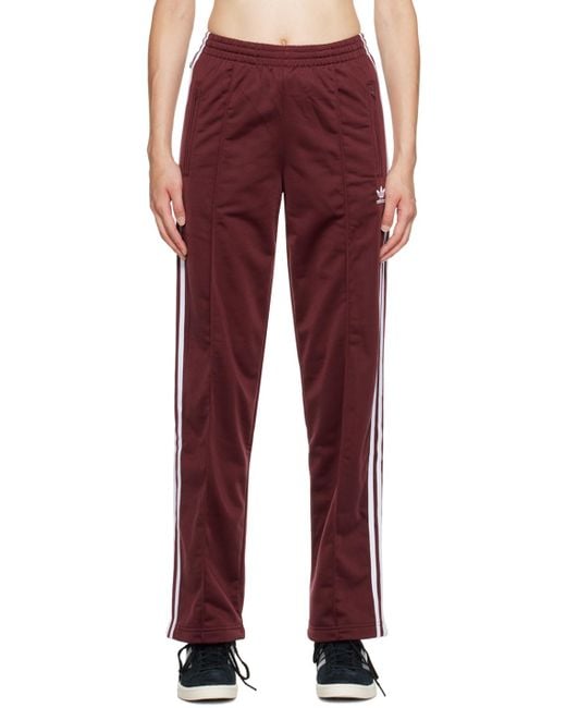 Adidas Originals Red Burgundy Adicolor Classics Firebird Track Pants