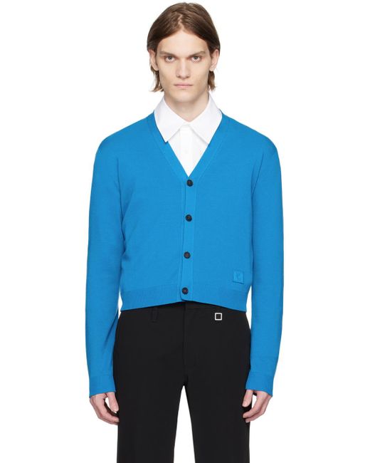 WOOYOUNGMI Blue Cropped Cardigan for Men | Lyst Canada